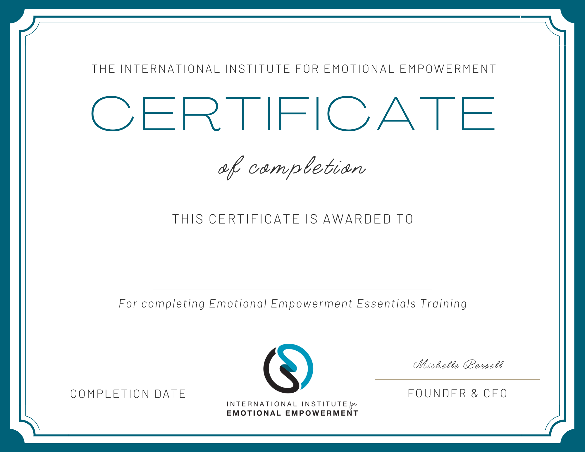 EEE Course Completion Certificate - International Institute for ...